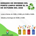 Punto limpio: horario de invierno