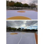 Arreglada la cancha de baloncesto